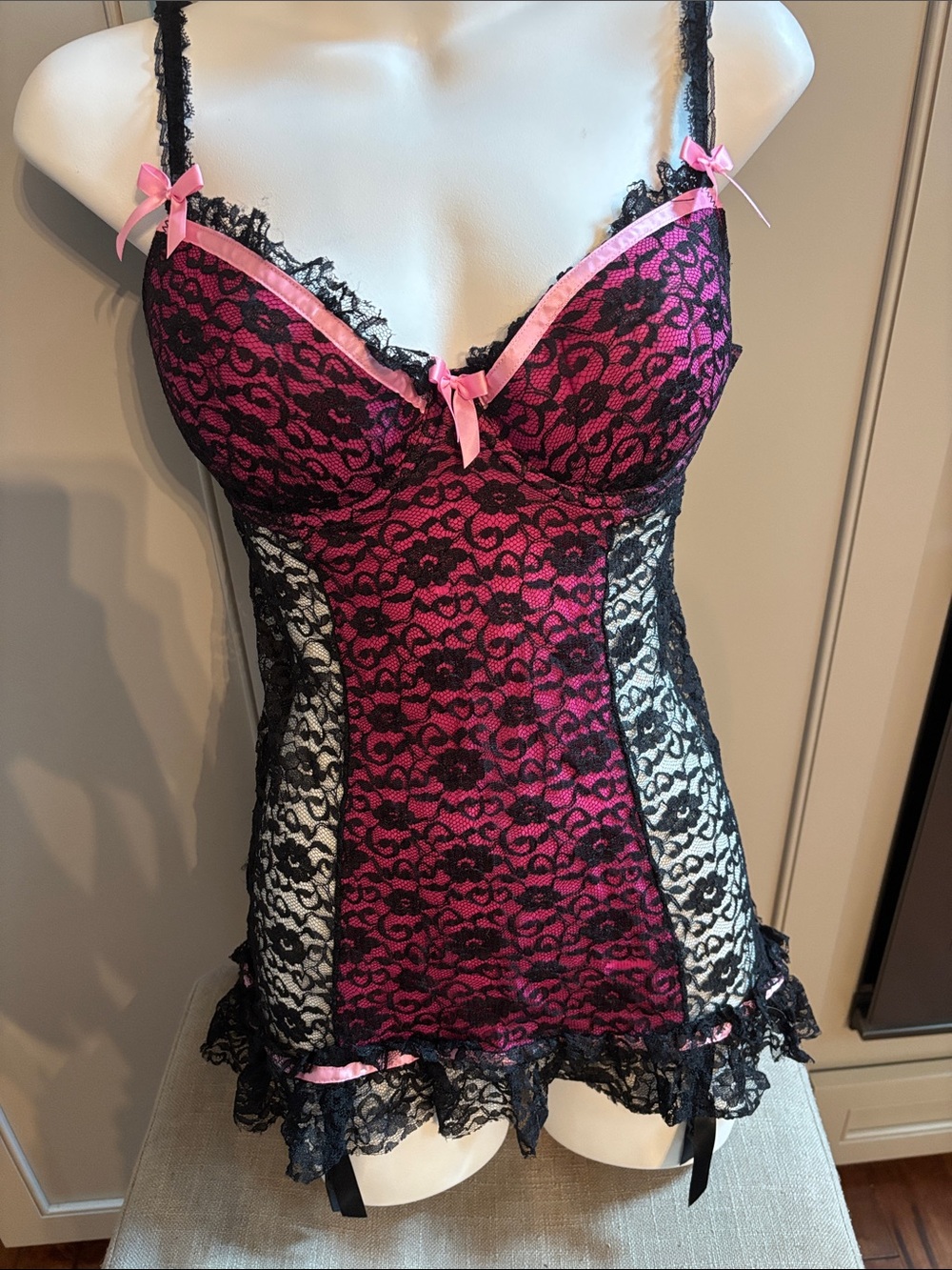 Y2K Victorias Secret Sexy Little Things Bustier Corset Lace Garter 34C